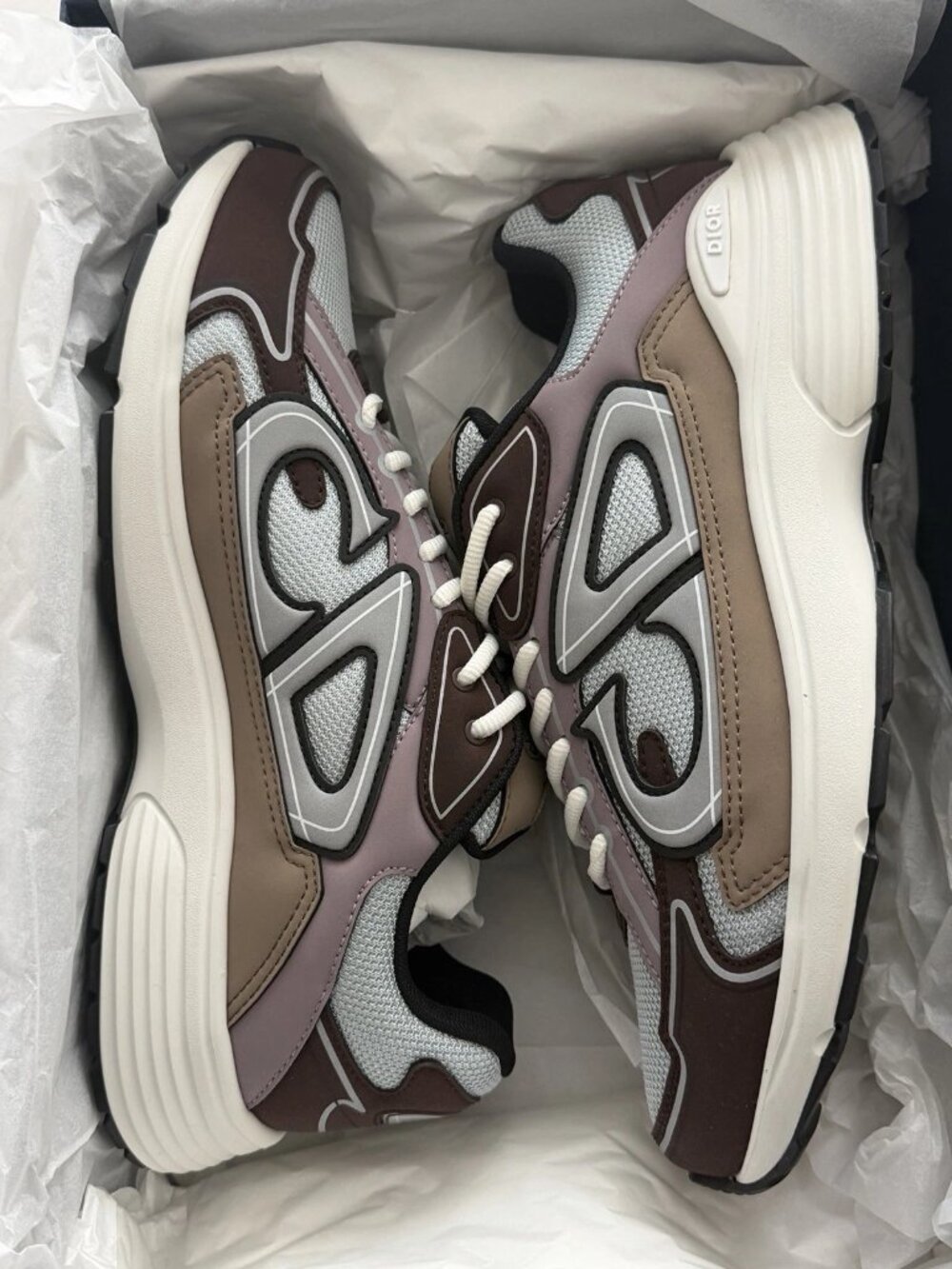Dior B30 Calf Mesh / 867 Grey / Brow EU 44 US 11 Brand New VERY RARE